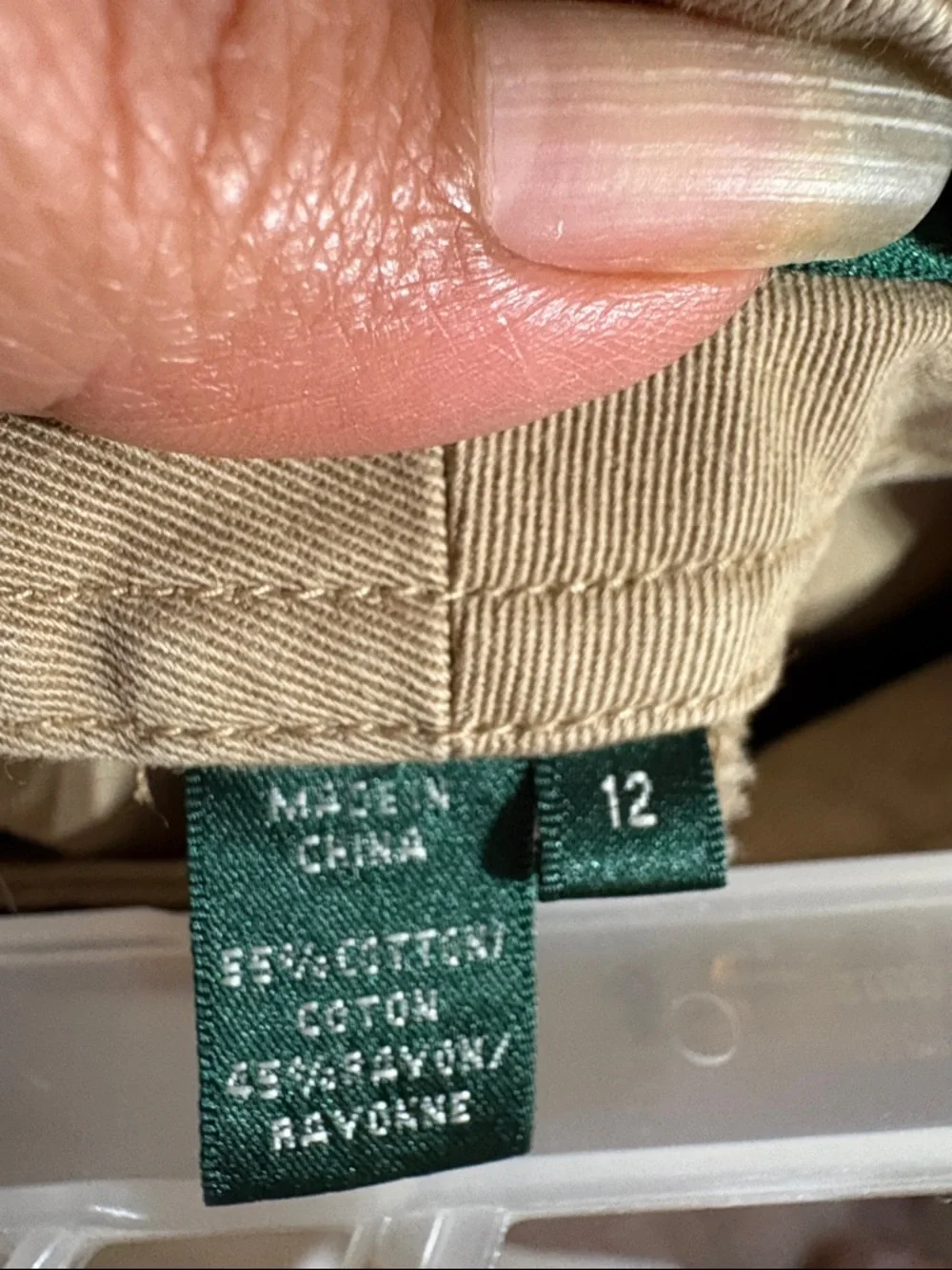 Ralph Lauren Neutral Tan Capris with Green Label
